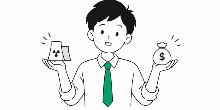 대미투자펀드와 미국 원전 건설 합의를 표현한 그래픽