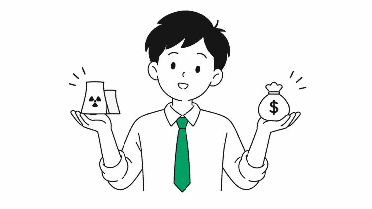 대미투자펀드와 미국 원전 건설 합의를 표현한 그래픽